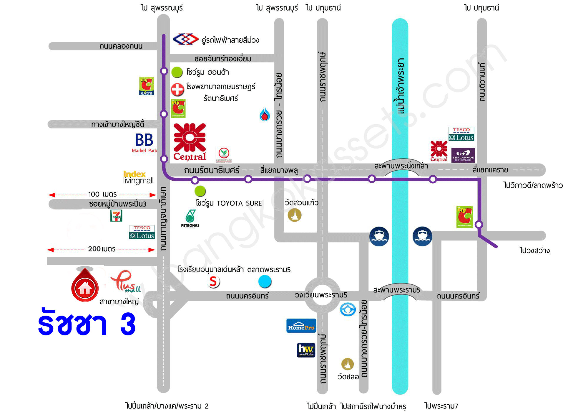 บ้านมือสองตกแต่งใหม่ ม.รัชชา2 บางใหญ่ บ้านเดี่ยว หลังมุม เนื้อที่ 59 ตร.ว. ฟังก์ชัน 4 ห้องนอน 3 ห้องน้ำ จอดรถได้ 2 คัน บนทำเลเชื่อมต่อถ.กาญจนาภิเษก ใกล้เซ็นทรัลเวสต์เกต ทางด่วน "กาญจนาภิเษก" และรถไฟฟ้าสายสีม่วง "สถานีตลาดบางใหญ่"